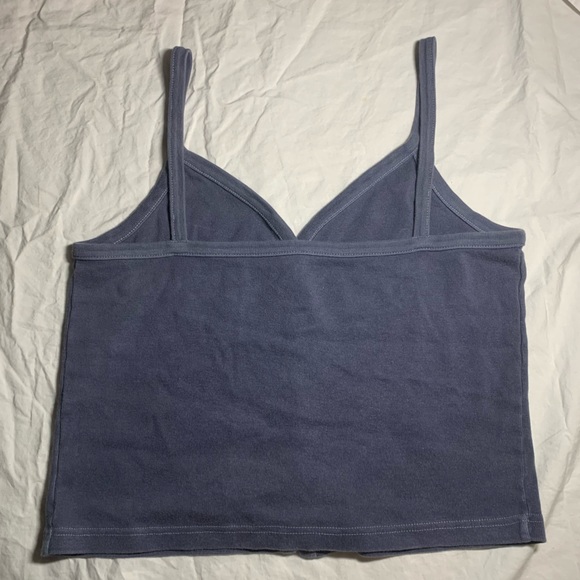 John Galt Blue Button Down Top Size S - Picture 3 of 4